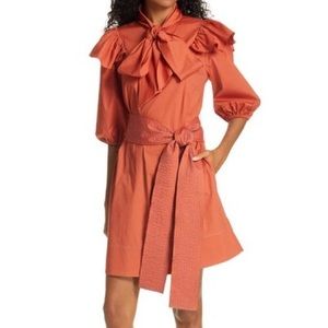 Tanya Taylor Marlee Bow Neck belted dress NWT